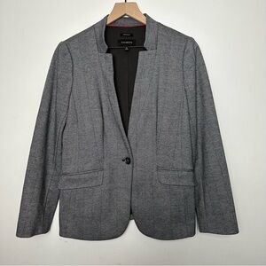 TALBOTS Herringbone Aberdeen Blazer Size 8, Gray
